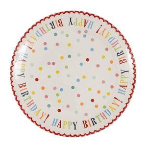 [L💛L] 🆕 Happy Birthday Stoneware Cake Plate